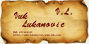 Vuk Lukanović vizit kartica